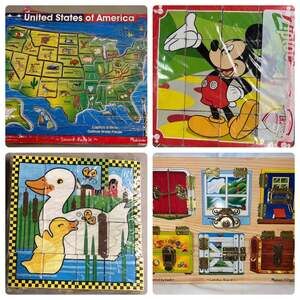 Lot of 4 Melissa & Doug Puzzles